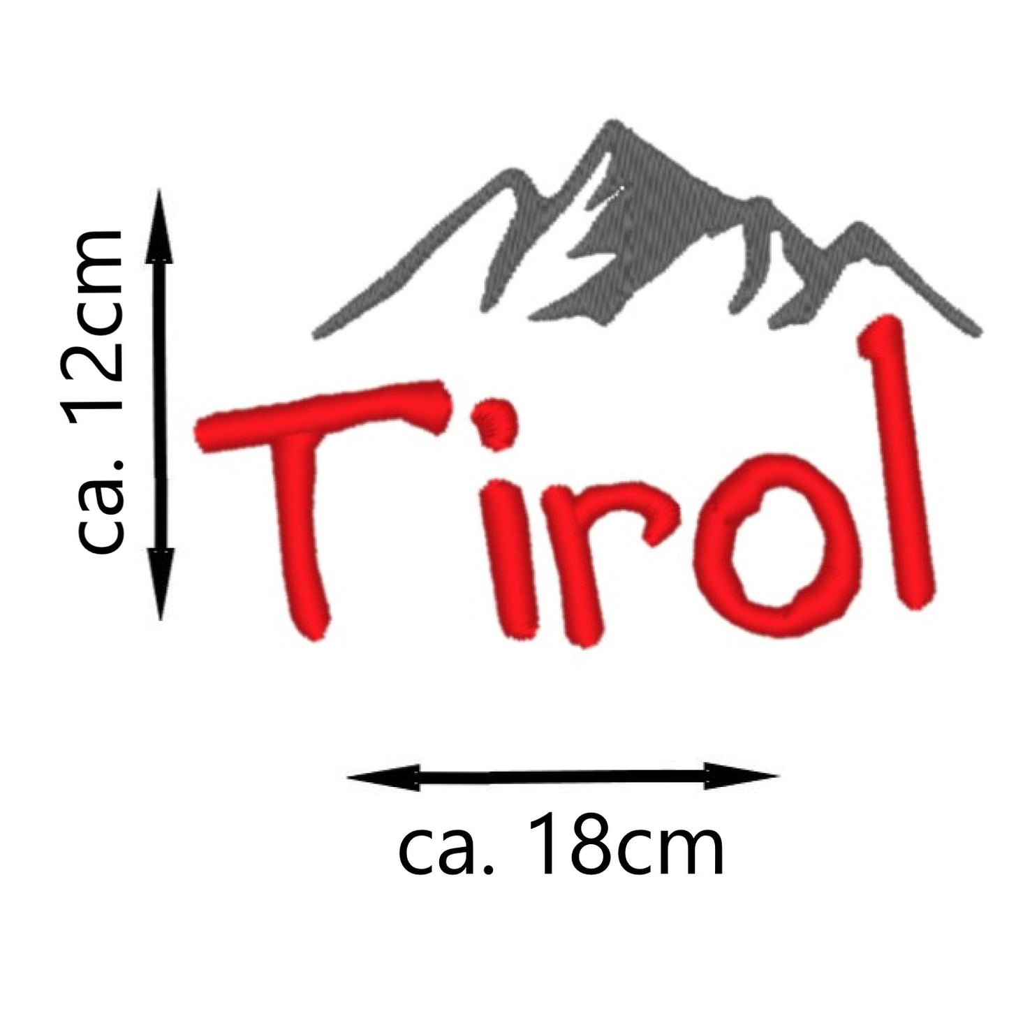 Gymbag Beutel bestickt mit dem Tirol Berg