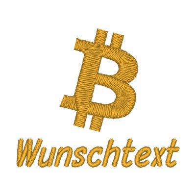SOCKEN mit Bitcoin / BTC und Wunschtext bestickt