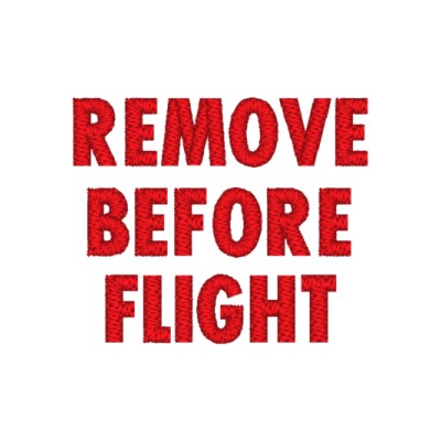 Personalisierte SOCKEN mit REMOVE BEFORE FLIGHT bestickt