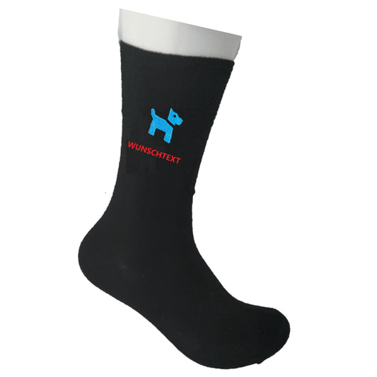 Business-Socken mit Hunde Logo und Wunschtext
