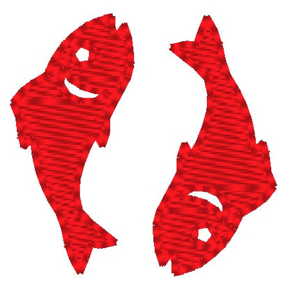 Sneaker-Socken mit Sternzeichen Fische und Wunschtext bestickt