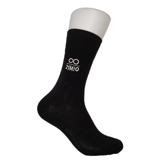 1 Paar Business-Socken mit 21Mio-Logo und Wunschtext