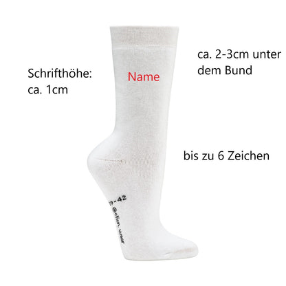 Sport-Socken mit Namen bestickt